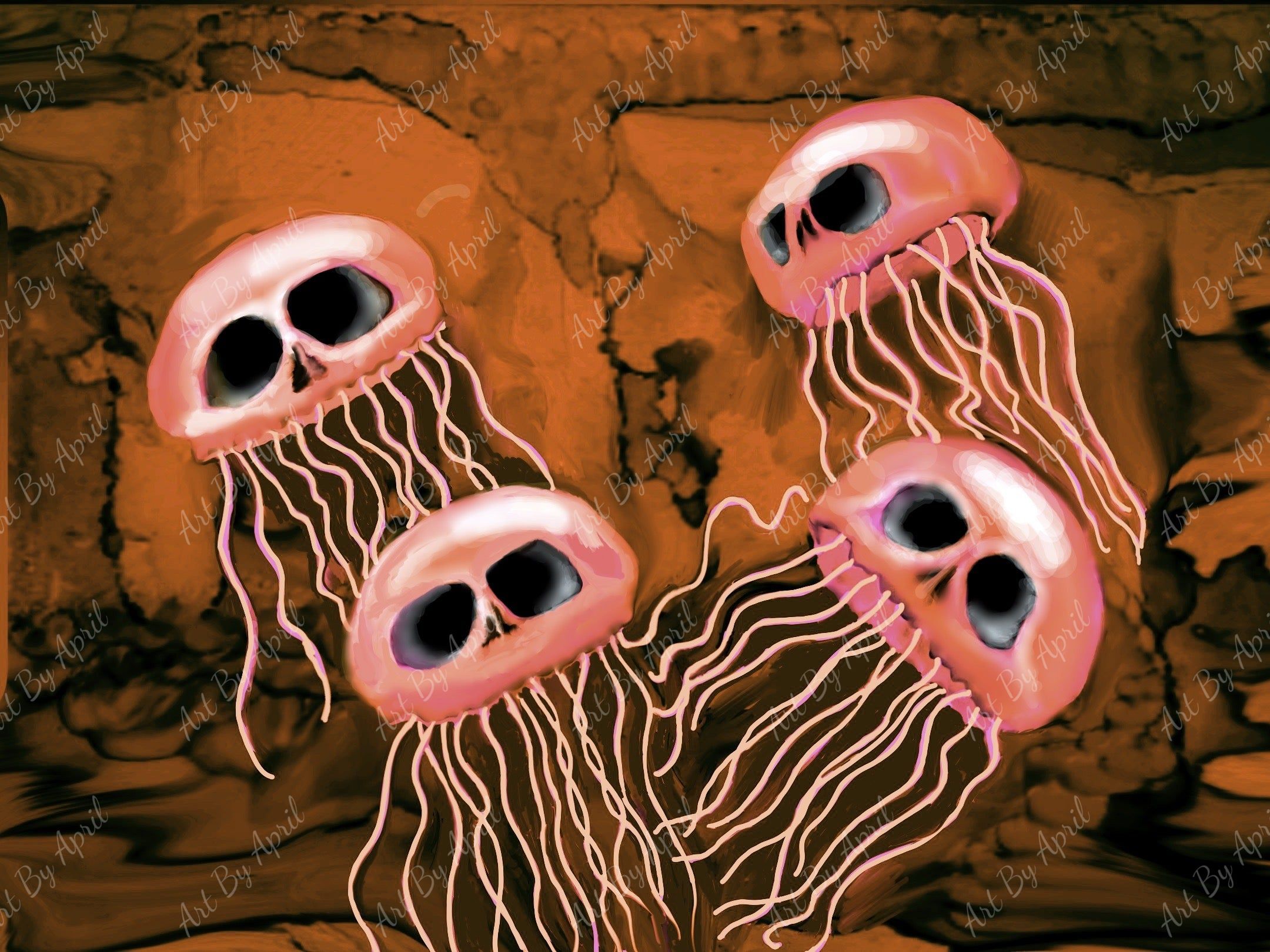 Spooky Jellies in Orange